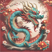 Chinees Nieuwjaar Dragon 2024 VST01 Sticker (Voorkant)