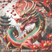 Chinees Nieuwjaar Dragon 2024 VST02 Sticker (Voorkant)