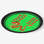 Chinees Nieuwjaar Dragon & Chinese voetzoekers Papieren Bordje (Gekanteld)