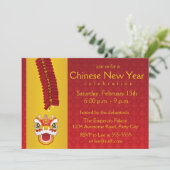 Chinees Nieuwjaar Dragon en Firecrackers Kaart (Staand voorkant)