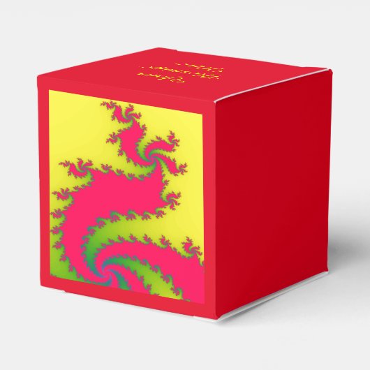 Chinees Nieuwjaar Dragon Fractal Custom Favor Box Bedankdoosjes (Achterkant)