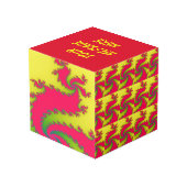 Chinees nieuwjaar Dragon Fractal Custom Photo Cube Kubus (Achter hoekig)