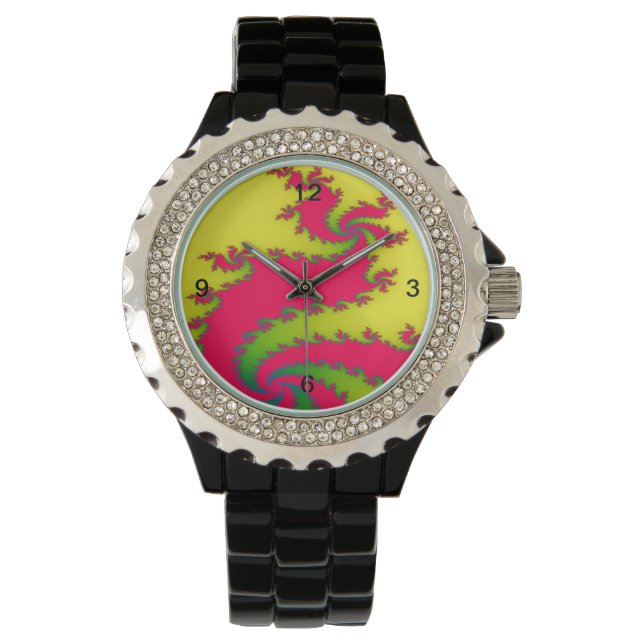 Chinees nieuwjaar Dragon Fractal Watch Horloge (Voorkant)