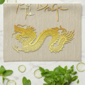 Chinees Nieuwjaar Dragon goud papier gesneden Zodi Theedoek (Gevouwen)