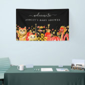 Chinees nieuwjaar | Dragon & Lucky Cat Welkom Spandoek (Beurs)