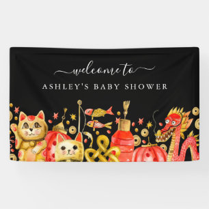 Chinees nieuwjaar   Dragon & Lucky Cat Welkom Spandoek