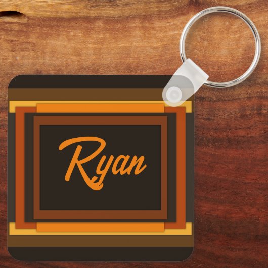 Chinees Nieuwjaar Dragon Monogram SQk01 Sleutelhanger (Achterkant)