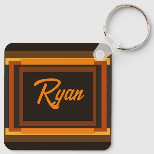 Chinees Nieuwjaar Dragon Monogram SQk01 Sleutelhanger (Achterkant)