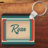 Chinees Nieuwjaar Dragon Monogram SQk04 Sleutelhanger (Achterkant)