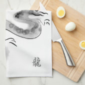 Chinees Nieuwjaar Dragon Origineel Schilderij KT Theedoek (Quarter Fold)