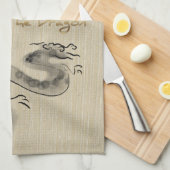 Chinees Nieuwjaar Dragon Origineel schilderij Zodi Theedoek (Quarter Fold)