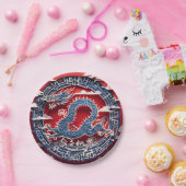 Chinees Nieuwjaar Dragon Paper-cut 2024 PPRP Papieren Bordje (Feest)