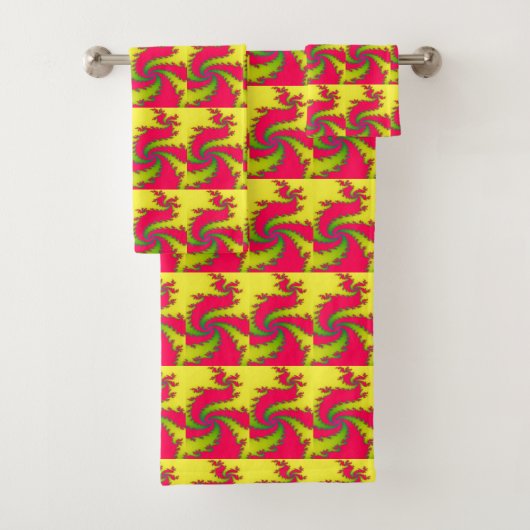 Chinees nieuwjaar Dragon Patterned Towels Bad Handdoek (Insitu)