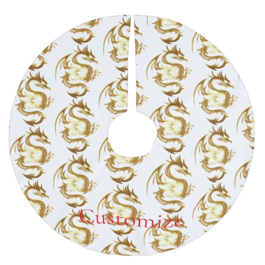 Chinees Nieuwjaar Dragon Thunder_Cove Kerstboom Rok (Voorkant)