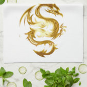 Chinees Nieuwjaar Dragon Thunder_Cove Theedoek (Gevouwen)