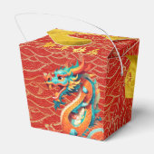 Chinees Nieuwjaar Dragon versierd patroon TOFB Bedankdoosjes (Achterkant)