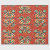 Chinees Nieuwjaar Dragon versierd patroon WP Cadeaupapier (Vlak)