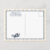 Chinees Nieuwjaar Dragon Zodiac Animal Minimal Feestdagenkaart (Achterkant)