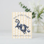 Chinees Nieuwjaar Dragon Zodiac Animal Minimal Feestdagenkaart (Staand voorkant)