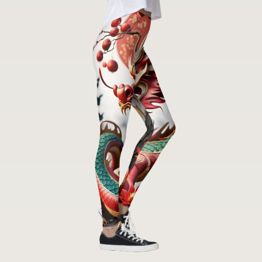Chinees Nieuwjaar Dragon Zodiac Verjaardag Leg02 Leggings (Rechts)