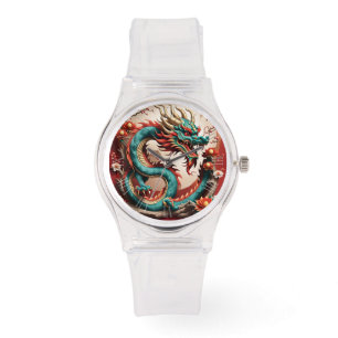 Chinees Nieuwjaar Dragon Zodiac Verjaardag W1 Horloge