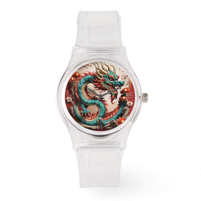 Chinees Nieuwjaar Dragon Zodiac Verjaardag W1 Horloge (Voorkant)