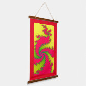 Chinees nieuwjaar drakenfractal hangend wandkleed (Gebogen)