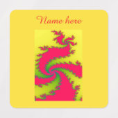 Chinees nieuwjaar drakenfractal labels (Design 1)