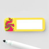 Chinees nieuwjaar drakenfractal naamplaatje (In situ)