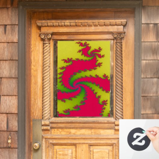Chinees nieuwjaar drakenfractal raamsticker (Huis Deur)