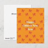 Chinees nieuwjaar feestdagenkaart (Voorkant / Achterkant)