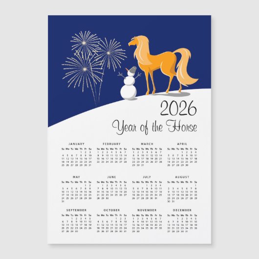 Chinees Nieuwjaar Fire Horse 2026 Kalender (Voorkant)