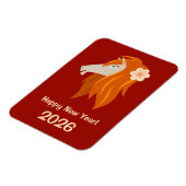 Chinees Nieuwjaar Fire Horse 2026 Zodiac Magneet (Linkerzijde)