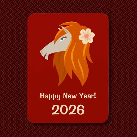 Chinees Nieuwjaar Fire Horse 2026 Zodiac Magneet