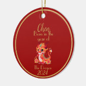 Chinees Nieuwjaar, geboren in het jaar van de draa Keramisch Ornament (Links)