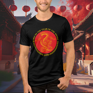 Chinees Nieuwjaar Geboren in het jaar van de slang Tri-Blend Shirt