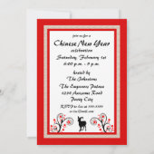 Chinees Nieuwjaar Geit en Boom Uitnodiging (Achterkant)