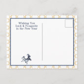 Chinees Nieuwjaar Geit Zodiac Animal minimaal Feestdagenkaart (Achterkant)