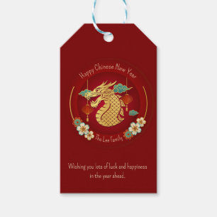 Chinees Nieuwjaar Gift Label (Jaar van de Draak) C Cadeaulabel