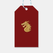 Chinees Nieuwjaar Gift Label (Jaar van de Draak) C Cadeaulabel (Achterkant)