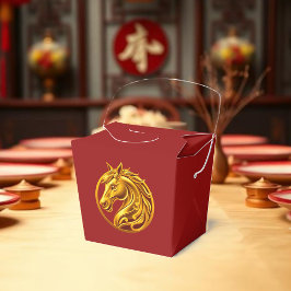Chinees Nieuwjaar Gouden Paard- Bedankdoosjes