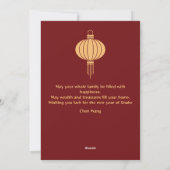 Chinees Nieuwjaar Gouden Slang Feestdagenkaart (Achterkant)