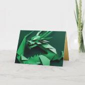 Chinees Nieuwjaar Groene Draak 2024 GC Feestdagen Kaart (Achterkant)