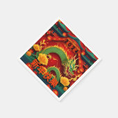 Chinees Nieuwjaar Groene Draak 2024 Origami PPN01 Servet (Hoek)