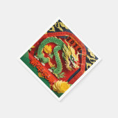 Chinees Nieuwjaar Groene Draak 2024 origami PPN02 Servet (Hoek)