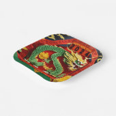 Chinees Nieuwjaar Groene Draak 2024 Origami PPsqP0 Papieren Bordje (Gebogen)