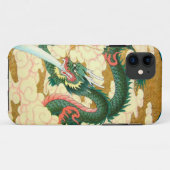 Chinees nieuwjaar, groene draak Case-Mate iPhone case (Achterkant (horizontaal))