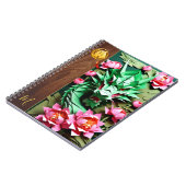 Chinees Nieuwjaar Groene Draak Origami Monogram N3 Notitieboek (Linkerzijde)