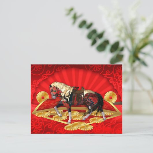 Chinees Nieuwjaar, het jaar van het Briefkaart (Staand voorkant)