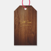 Chinees Nieuwjaar Hout Dragon papier gesneden 2024 Cadeaulabel (Achterkant)